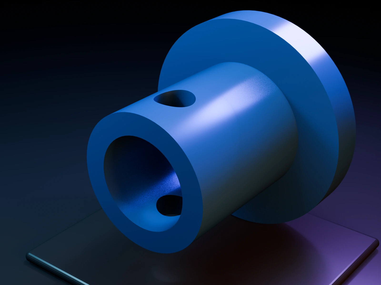 Achse und Aufnahme – CAD-Projektansicht